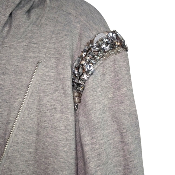 Gray Embellished Women's Jacket - Picture 3 of 8